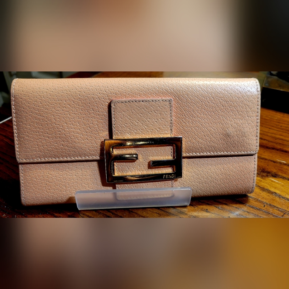 Fendi Long Continental Wallet peach